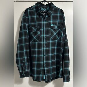Dixxon UNION SQUARE Men’s 3X Plaid Long Sleeve Button Up Fall Flannel Shirt